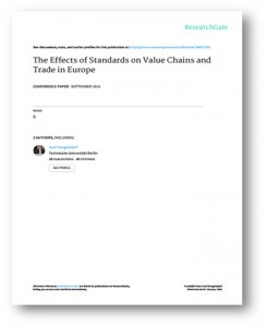 The Effects of Standards on Value Chains and Trade in Europe (September 2015)