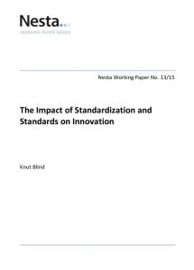 The Impact of Standardization and Standards on Innovation (November 2013)